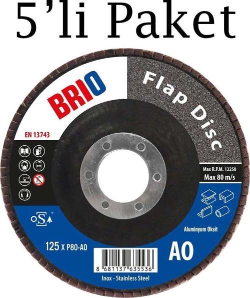 Flap Disk 125XP80 Ao 5'li Paket