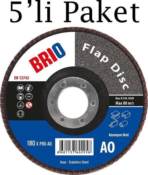 Flap Disk 180Xp80 Ao 5'li Paket