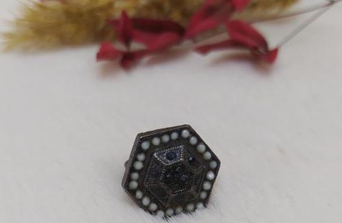 Hdmarketim Kadın Yüzük Otantik Eskitme Tasarım Taşlı  Füme Renk Yüzük