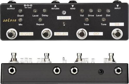 QuadraFX SL-918 Analog Gitar Efekt Pedalı (Reverb, Delay, FX Loop, Overdrive ve Distortion)