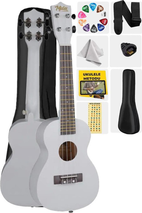 UKX-233WH Beyaz Concert Ukulele (Askı Çanta Metod Pena)