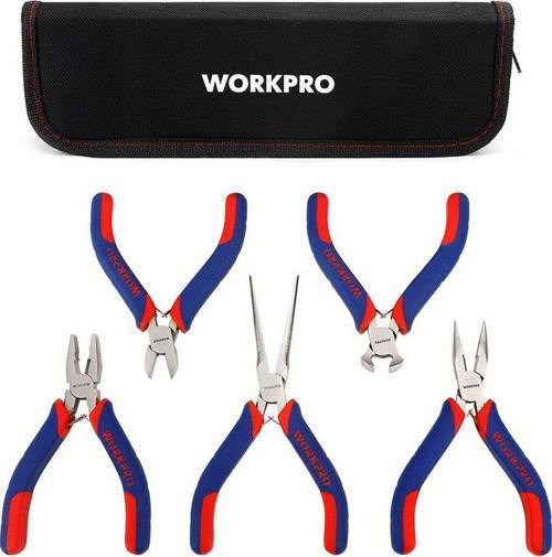 WP201015 CR-V 5 Parça Elektronikçi Profesyonel Mini Pense Seti + Bez Taşıma Çantası