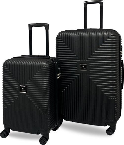 Bowtie Abs Küçük Kabin Ve Büyük Boy 2'li Valiz Seti  Siyah