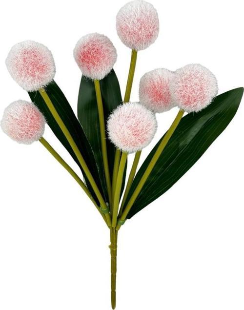 Yapay Çiçek Kırmızı Açık Pompon Çiçeği Dekoratif Yapay Çiçek 30*20 cm