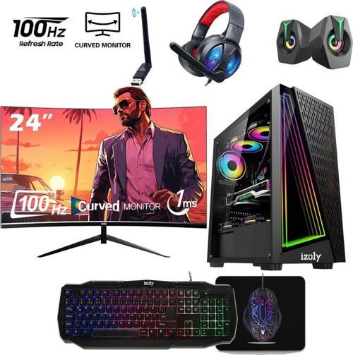 FX50 PLUS İ5-3470 16GB 512GB SATA SSD RX 550 4GB 24"100Hz Oyuncu Masaüstü Bilgisayarı