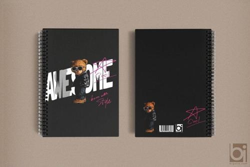 Awesome Style Ayıcık A5 Çizgisiz Spiralli Defter Bigelio
