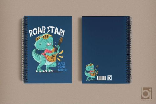 Roar Star Dinazor A5 Çizgisiz Spiralli Defter Bigelio