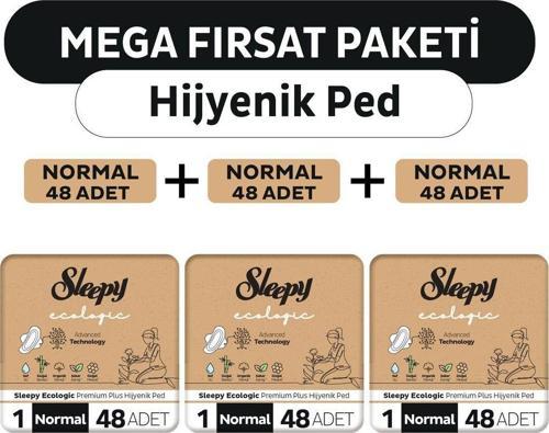 Ecologic Premium Plus Hijyenik Ped Mega Fırsat Paketi Normal 144 Adet