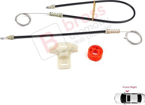 DAF CF65 CF75 CF85 XF95 XF105 2001-2013 1779728 İçin Sağ Kapı Cam Kriko Tamir Seti