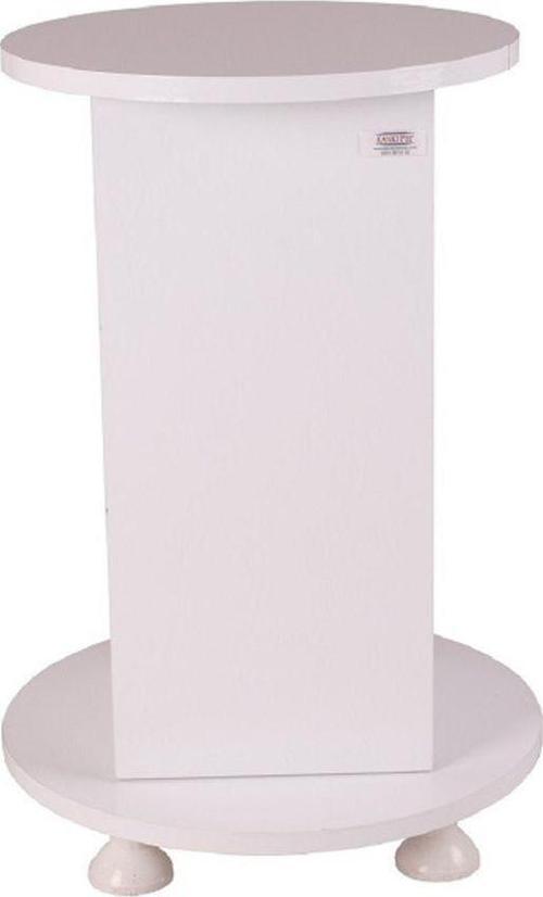 Silindir Kuş Kafes Standı Beyaz 40 Cm Çap