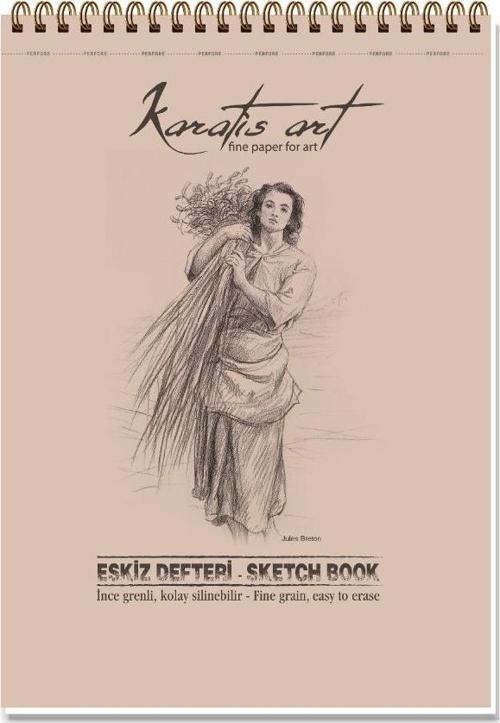 Karatis Eskiz Bloğu (Resim Defteri) Spiralli Art 90 Gram A5 40 Yaprak 481006-99