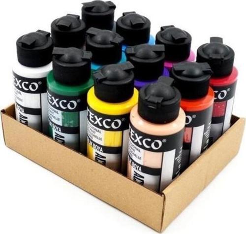 Texco Excellent 12 Renk Akrilik Boya Seti 110 Cc 17212