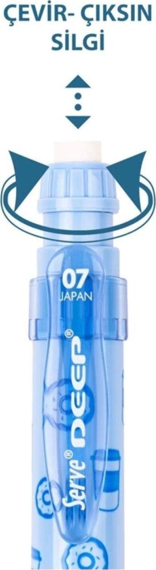 Versatil Kalem (Mekanik Kurşun Kalem) Deep 0.7 Mm Kahve - Donut Gök Mavi SV-DEEP-07-TGM