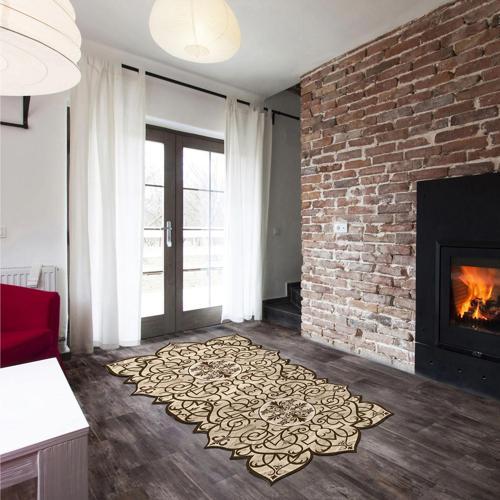 KOLYOS Lazer Kesim Kaymaz Taban Dijital Baskı Halı ST600153ka