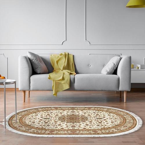 Eko Trend DJT Halı Yıkanabilir Kaymaz Taban P1372 Oval Osmanlı Kahve