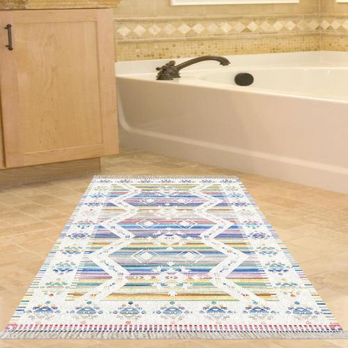 Eko Trend DJT Banyo Paspası Yıkanabilir Kaymaz Taban F5014 İskandinav Renkli