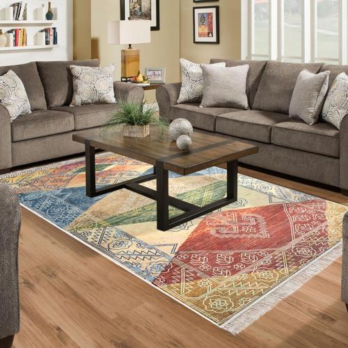 Eko Trend DJT Halı Yıkanabilir Kaymaz Taban S5047 İskandinav Renkli