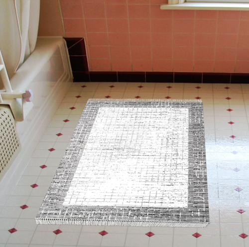 Eko Trend DJT Banyo Paspası Yıkanabilir Kaymaz Taban 1665 Bordürlü Mor