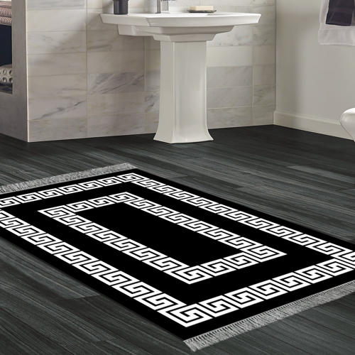 Eko Trend DJT Banyo Paspası Yıkanabilir Kaymaz Taban 650M Modern Siyah