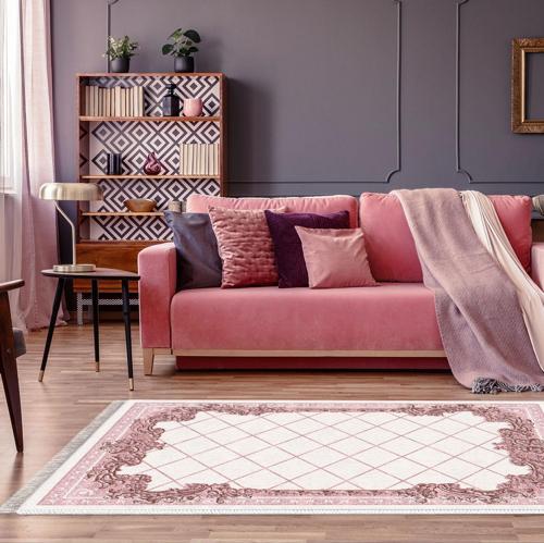 Eko Trend DJT Halı Yıkanabilir Kaymaz Taban 748 Modern Pudra