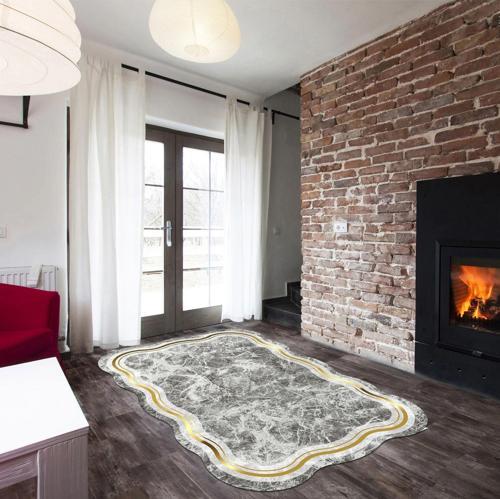 GÜL Lazer Kesim Kaymaz Taban Dijital Baskı Halı ST600202gl