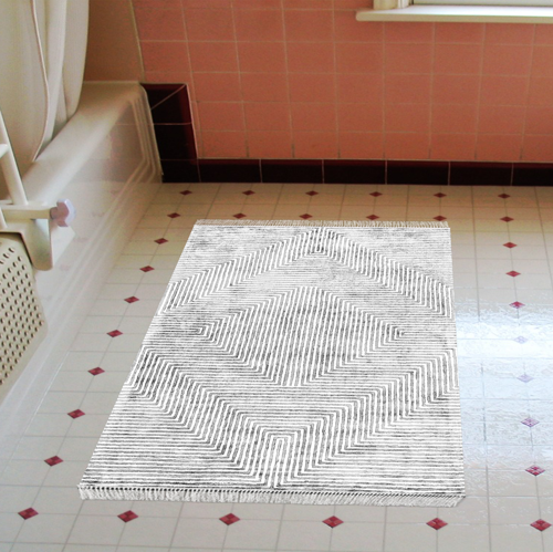 Eko Trend DJT Banyo Paspası Yıkanabilir Kaymaz Taban Mu134 Modern Gri