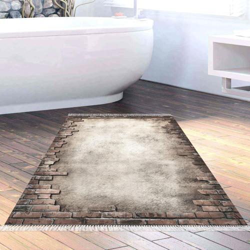 Eko Trend DJT Banyo Paspası Yıkanabilir Kaymaz Taban F5049 Modern Gri