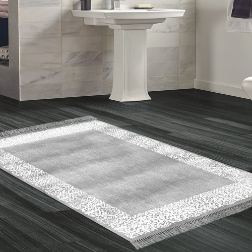 Eko Trend DJT Banyo Paspası Yıkanabilir Kaymaz Taban 1460 Modern Gri