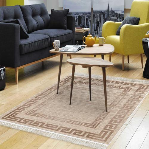 Eko Trend DJT Halı Yıkanabilir Kaymaz Taban F5036 Modern Bej