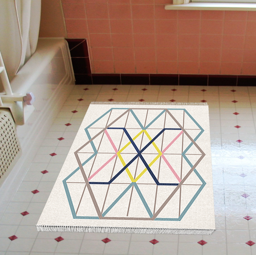 Eko Trend DJT Banyo Paspası Yıkanabilir Kaymaz Taban P1525 Modern Renkli