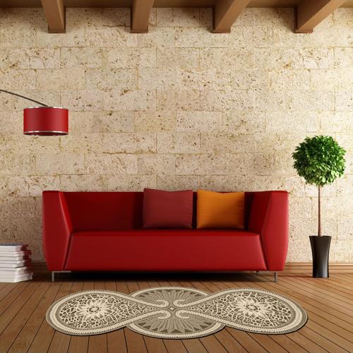 ZAMBAK Lazer Kesim Kaymaz Taban Dijital Baskı Halı ST600155kr