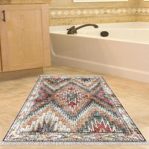 Eko Trend DJT Banyo Paspası Yıkanabilir Kaymaz Taban F5003 İskandinav Renkli