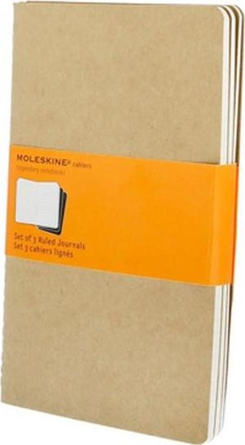 Cahier Büyük Boy 3'lü Çizgili Defter Bej