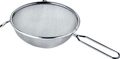 METAL SAPLI PASLANMAZ ÇELİK SÜZGEÇ 22 CM