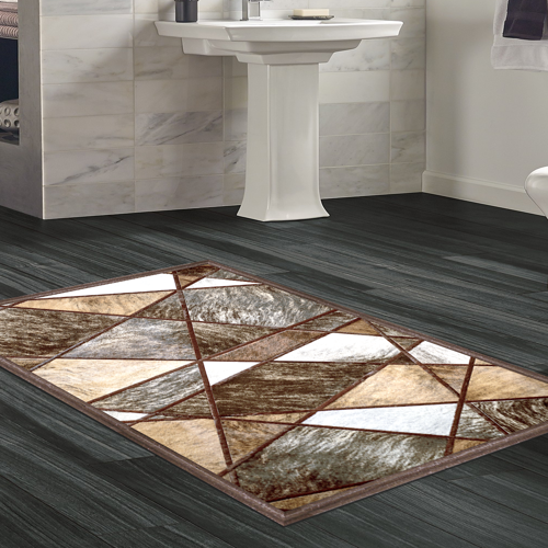 Kaymaz Taban Djt Banyo Halısı Trend Modern 1716 Gri Kahve