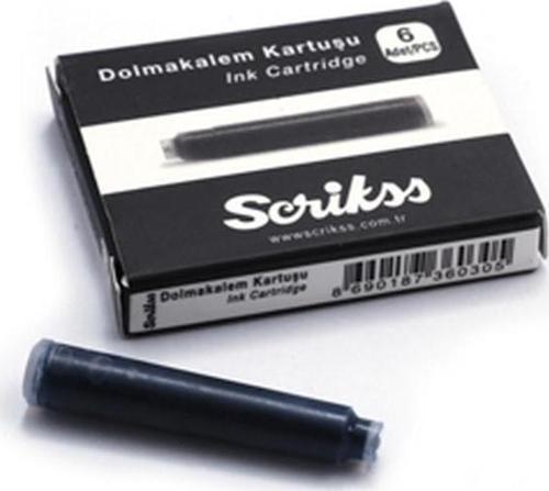 6'lı Siyah Dolma Kalem Kartuşu