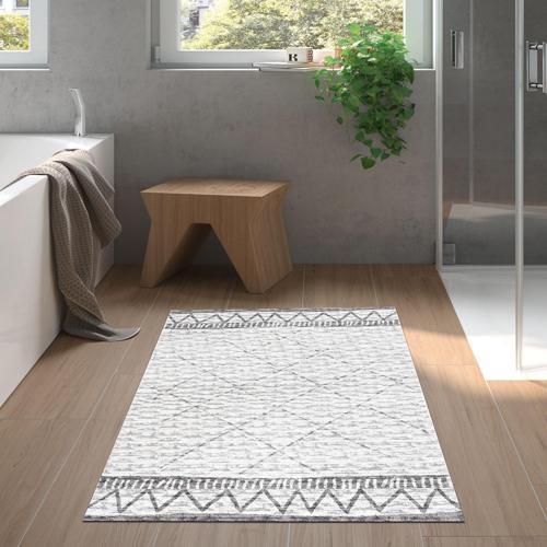 Kaymaz Taban Djt Banyo Halısı Star Pamuk İskandinav F5081 Kahve