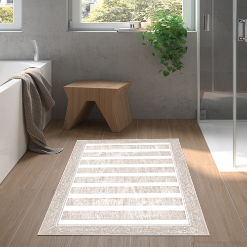 Kaymaz Taban Djt Banyo Halısı Star Pamuk Modern 1545 Bej