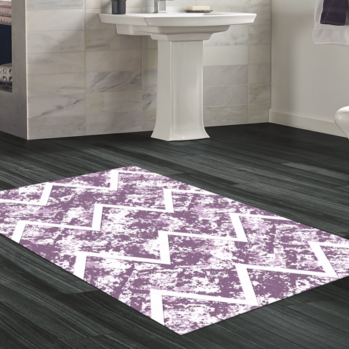 Kaymaz Taban Djt Banyo Halısı Star Pamuk İskandinav F5128 Mor