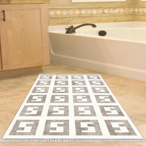 Kaymaz Taban Djt Banyo Halısı Trend Saçaklı Modern 606M Bej