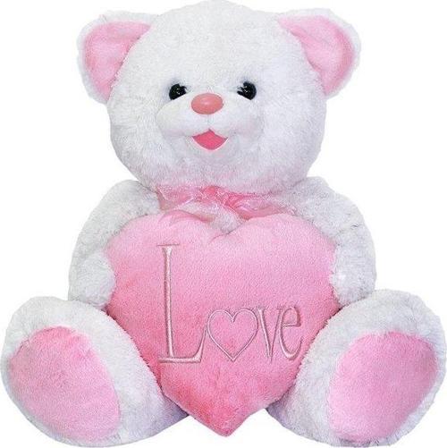 60 cm Kalpli Cici Ayı (Pembe) Peluş