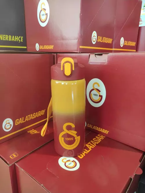 Galatasaray Lisanslı 500ml Pipetli Çelik Matara / 24565
