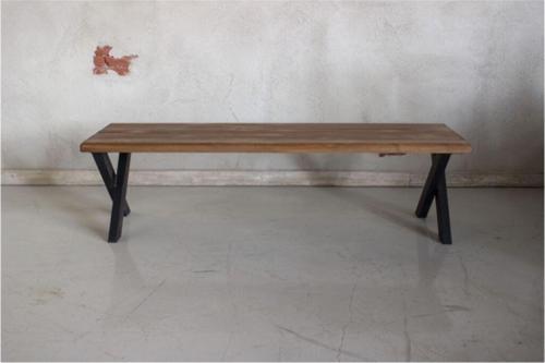  Masif Ahşap Bank 140x37 Cm