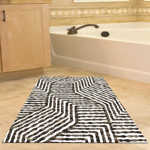 Kaymaz Taban Djt Banyo Halısı Yıldız Deri Modern 713 Kahve