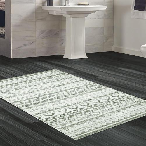 Kaymaz Taban Djt Banyo Halısı Yıldız Deri İskandinav F5078 Açık Kahve