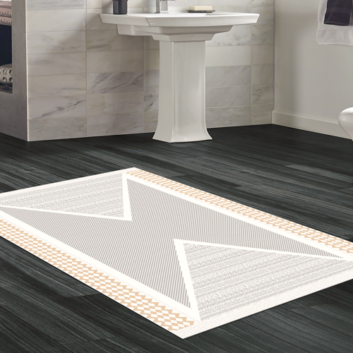 Kaymaz Taban Djt Banyo Halısı Star Pamuk Modern P1526 Krem