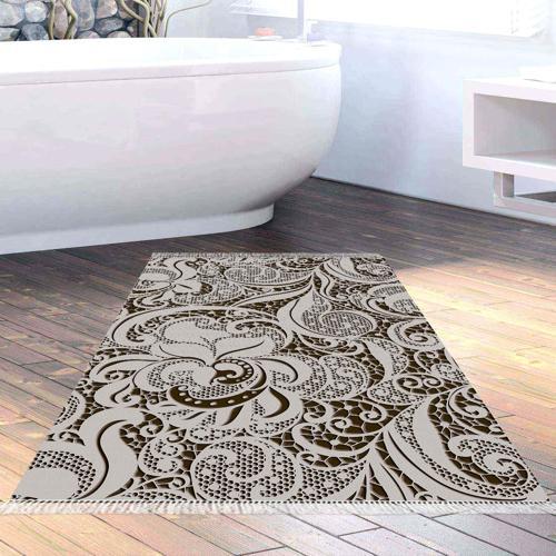 Kaymaz Taban Djt Banyo Halısı Trend Saçaklı Modern Mu145 Gri