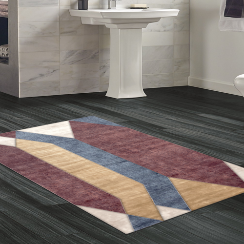 Kaymaz Taban Djt Banyo Halısı Trend Modern S6506 Renkli