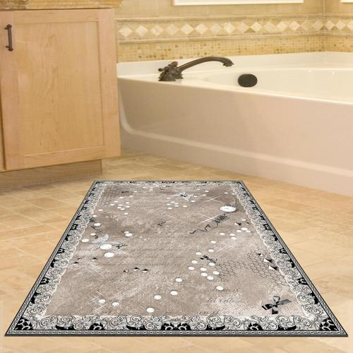 Kaymaz Taban Djt Banyo Halısı Star Pamuk Modern Mu118 Gri