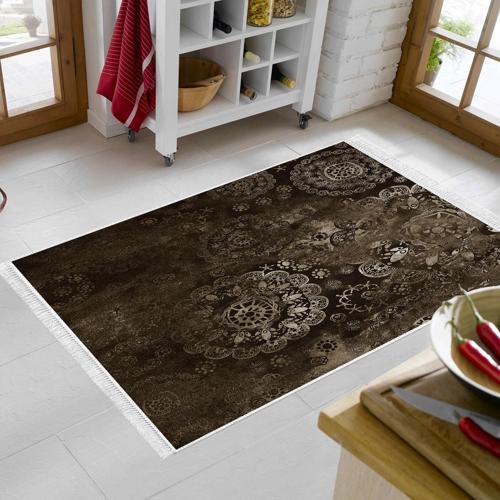 Kaymaz Taban Djt Mutfak Halısı Trend Saçaklı Modern 1999 Gri